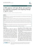 A DNA aptamer with high affinity and specificity for molecular recognition and targeting therapy of gastric cancer