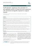 Erythropoietin suppresses the activation of pro-apoptotic genes in head and neck squamous cell carcinoma xenografts exposed to surgical trauma