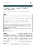 A late, solitary brain metastasis of epithelial ovarian carcinoma