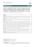 Cancer caregiving tasks and consequences and their associations with caregiver status and the caregiver’s relationship to the patient: A survey