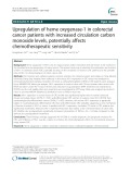 Upregulation of heme oxygenase-1 in colorectal cancer patients with increased circulation carbon monoxide levels, potentially affects chemotherapeutic sensitivity
