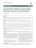 Survival analysis of patients with non-small cell lung cancer who underwent surgical resection following 4 lung cancer resection guidelines