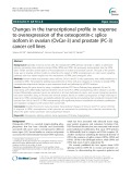 Changes in the transcriptional profile in response to overexpression of the osteopontin-c splice isoform in ovarian (OvCar-3) and prostate (PC-3) cancer cell lines