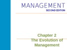 Lecture Management (2nd edition) – Chapter 2: The evolution of management