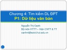 Bài giảng Cơ sở dữ liệu đa phương tiện: Chương 4 (P1) - Nguyễn Thị Oanh