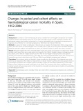 Changes in period and cohort effects on haematological cancer mortality in Spain, 1952-2006