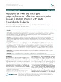 Prevalence of TPMT and ITPA gene polymorphisms and effect on mercaptopurine dosage in Chilean children with acute lymphoblastic leukemia