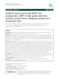 Excellent local control with IOERT and postoperative EBRT in high grade extremity sarcoma: Results from a subgroup analysis of a prospective trial