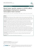 Breast tumor specific mutation in GATA3 affects physiological mechanisms regulating transcription factor turnover