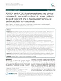 FCGR2A and FCGR3A polymorphisms and clinical outcome in metastatic colorectal cancer patients treated with first-line 5-fluorouracil/folinic acid and oxaliplatin +/- cetuximab