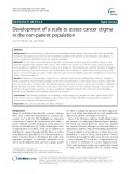 Development of a scale to assess cancer stigma in the non-patient population