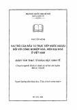 Luận văn Thạc sĩ khoa học Kinh tế: Vai trò của đầu tư trực tiếp nước ngoài đối với công nghiệp hóa, hiện đại hóa ở Việt Nam