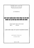 Luận văn Thạc sĩ Quản trị kinh doanh: Giải pháp nhằm hoàn thiện công tác đãi ngộ nhân sự tại kho bạc nhà nước Bắc Ninh