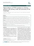 High-incidence of PTEN mutations in Chinese patients with primary small cell carcinoma of the esophagus