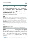 Study protocol of a randomized controlled trial comparing Mindfulness-Based Stress Reduction with treatment as usual in reducing psychological distress in patients with lung cancer and their partners: The MILON study
