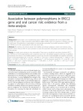 Association between polymorphisms in ERCC2 gene and oral cancer risk: Evidence from a meta-analysis