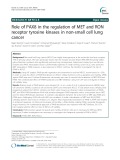 Role of PAX8 in the regulation of MET and RON receptor tyrosine kinases in non-small cell lung cancer