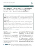 Plasma level of LDL-cholesterol at diagnosis is a predictor factor of breast tumor progression