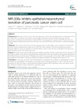 MiR-200a inhibits epithelial-mesenchymal transition of pancreatic cancer stem cell