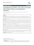 Overexpression of miR-9 in mast cells is associated with invasive behavior and spontaneous metastasis