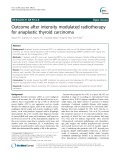 Outcome after intensity modulated radiotherapy for anaplastic thyroid carcinoma