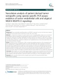 Vasculature analysis of patient derived tumor xenografts using species-specific PCR assays: Evidence of tumor endothelial cells and atypical VEGFA-VEGFR1/2 signalings