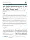 Study protocol: A randomised controlled trial of a theory-based online intervention to improve sun safety among Australian adults