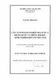 Luận văn Thạc sĩ Khoa học Kinh tế: Cải cách doanh nghiệp nhà nước ở Trung Quốc và những bài học kinh nghiệm đối với Việt Nam