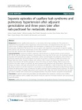 Separate episodes of capillary leak syndrome and pulmonary hypertension after adjuvant gemcitabine and three years later after nab-paclitaxel for metastatic disease