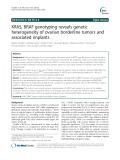 KRAS, BRAF genotyping reveals genetic heterogeneity of ovarian borderline tumors and associated implants