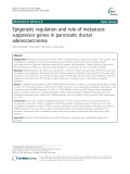 Epigenetic regulation and role of metastasis suppressor genes in pancreatic ductal adenocarcinoma