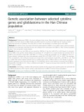 Genetic association between selected cytokine genes and glioblastoma in the Han Chinese population