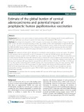 Estimate of the global burden of cervical adenocarcinoma and potential impact of prophylactic human papillomavirus vaccination