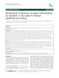 Randomized comparison of vaginal self-sampling by standard vs. dry swabs for Human papillomavirus testing