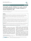 Synergistic growth inhibition by acyclic retinoid and phosphatidylinositol 3-kinase inhibitor in human hepatoma cells
