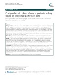 Cost profiles of colorectal cancer patients in Italy based on individual patterns of care