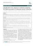 Classification tree analysis to enhance targeting for follow-up exam of colorectal cancer screening