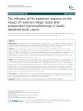 The influence of the treatment response on the impact of resection margin status after preoperative chemoradiotherapy in locally advanced rectal cancer