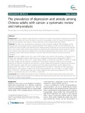 The prevalence of depression and anxiety among Chinese adults with cancer: A systematic review and meta-analysis