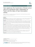 Sox2 suppresses the invasiveness of breast cancer cells via a mechanism that is dependent on Twist1 and the status of Sox2 transcription activity