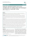 Indirectly estimated absolute lung cancer mortality rates by smoking status and histological type based on a systematic review