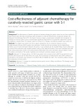 Cost-effectiveness of adjuvant chemotherapy for curatively resected gastric cancer with S-1