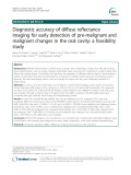 Diagnostic accuracy of diffuse reflectance imaging for early detection of pre-malignant and malignant changes in the oral cavity: A feasibility study