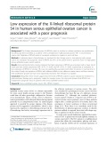 Low expression of the X-linked ribosomal protein S4 in human serous epithelial ovarian cancer is associated with a poor prognosis