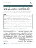 Salinomycin increases chemosensitivity to the effects of doxorubicin in soft tissue sarcomas