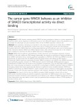 The cancer gene WWOX behaves as an inhibitor of SMAD3 transcriptional activity via direct binding