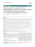 Ultrasonic spectrum analysis for in vivo characterization of tumor microstructural changes in the evaluation of tumor response to chemotherapy using diagnostic ultrasound