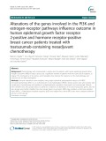 Alterations of the genes involved in the PI3K and estrogen-receptor pathways influence outcome in human epidermal growth factor receptor 2-positive and hormone receptor-positive breast cancer patients treated with trastuzumab-containing neoadjuvant chemotherapy