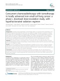 Concurrent chemoradiotherapy with tomotherapy in locally advanced non-small cell lung cancer: A phase i, docetaxel dose-escalation study, with hypofractionated radiation regimen