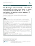 The life in sight application study (LISA): Design of a randomized controlled trial to assess the role of an assisted structured reflection on life events and ultimate life goals to improve quality of life of cancer patients